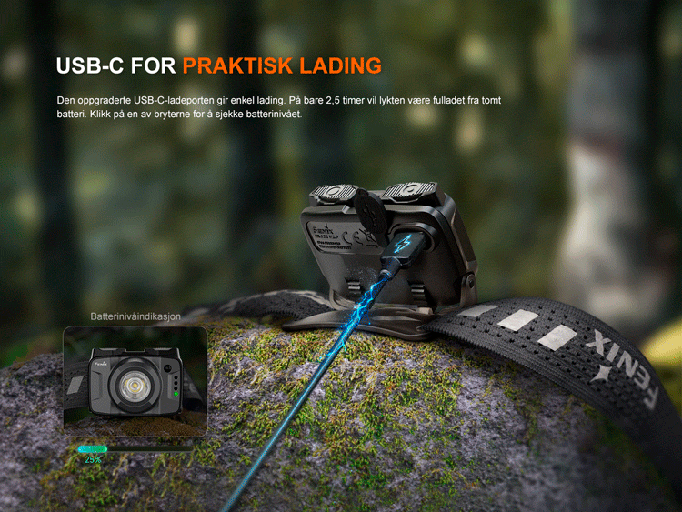 Fenix HL12R V2.0 hodelykt lilla 500LM