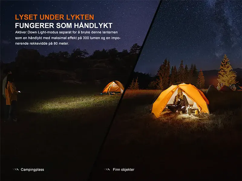 Fenix CL22R campinglykt grønn